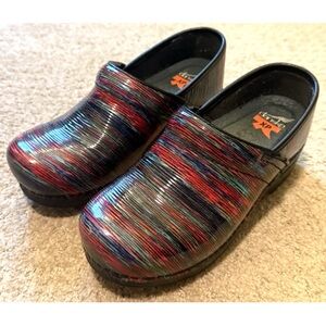 Dansko Multicolor Striped Mules
